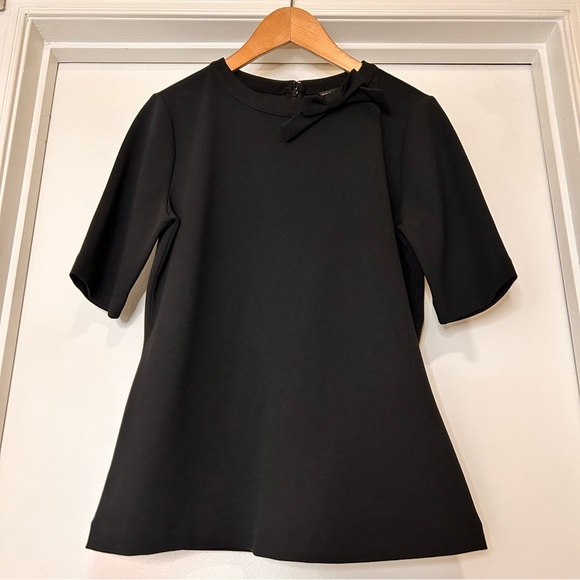 Ann Taylor Black Bow Blouse - Size Medium - Picture 2 of 10